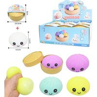 Colorful Steamed Bun Squishy Toy Slow Rising Stress Relief Squeeze Ball Reusable Dough Ball Gift for Kids Adults