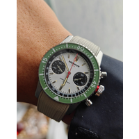 New MERKUR Sport Panda Chronograph Sapphire Vintage Handwinding Mechanical For Mens Seagull ST1901 movement