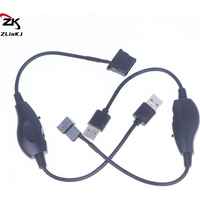 (ZYDD01) 1PCS USB To 4Pin PWM 5V To 12V Boost Line Fan Power Adapter Connector Converter Cable With Adjust Switch