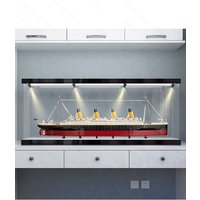 Applicable to 10294 Titanic model figure acrylic display box building block transparent dust cover