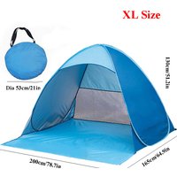 2-3Persons Pop Up Beach Tent Automatic Quickly Open Outdoor Camping Tour UV50+ Portable Ultralight Sunscreen with Extended Mat