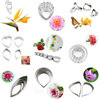 17 Styles Flower Leaf Petal Cutting Dies Fondant Sugarcraft Mould Clay Cake Decorating Tools Gumpaste Candy Surgarcraft Cutters