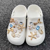 22pcs Summer Ocean Series Shoes DIY Fashion Shoe Decoration, Starfish Shells and Other Detachable Shoe Accessories
