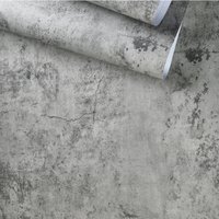 1PC 55CM Wide Industrial Wind Self-adhesive Wallpaper Cement Gray Sticker Waterproof Retro Old Mottled Dark Gray Wallpaper