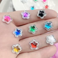 80pcs Double Color Resin 10/12mm round/heart/flowers Gem Flatback Rhinestone Ornaments DIY Scrapbook Wedding Appliques Craft