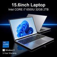 NEW 15.6" Portable Laptop 32GB RAM 2TB SSD Intel Core i7-6500U Windows 11 Notebook Gamer 1920*1080 Display Office Study Computer