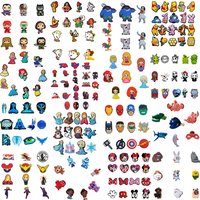 6-32pcs Hot Toys Princess Marvel hero Mickey Mermaid for Cartoon Shoe Charms Accessories for Classic Clog Kids Gifts