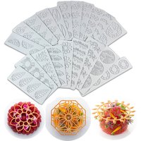New Various Leaves Geometric flower Silicone Cake Lace Mold Cake Decorating Tool Border Decoration Lace Mold kitchen Baking Tool