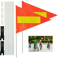 Bicycle Tail Flag High Visibility Warning Pennant PVC Decoration Bike Accessory for Outdoor Tent Cycling