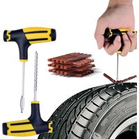 AliExpress NONE Universal Car Bike Motorcycle Tire Repair Kit - Pro Tubeless Puncture Fix Set w/Studding Tool & Strips Glue Free All Vehicles