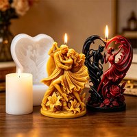Dancing Couple Silicone Candle Mold for Wedding Valentine's Day DIY Aroma Soap Wax Gypsum Plaster Craft Ornament Mold Home Decor