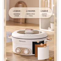 220V Royalstar Dual Purpose Electric Hot Pot Multifunctional Cooking Pot for Home Kitchen CEB