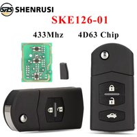 YONSEN SKE126-01 2/3 Buttons Flip Car Remote Key for MAZDA 2 M2 Demio / 3 M3 Axela/ 5 M5 Premacy / 6 M6 Atenza 8 M8 MPV CX7