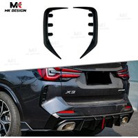 VTEN Style ABS Rear Bumper Splitters for BMW G01 X3 LCI 2022-2024 Gloss Black Rear Bumper Canards Trims Car Accessories image 4