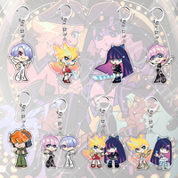 Anime Panty & Stocking with Garterbelt Kawaii Keychain Cute Keyring Acrylic Bag Pendant Backpack Otaku Daily Decor