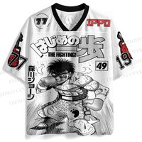 Men's New Makunouchi Ippo Jersey Manga Boxing Stance Graphic #77 #49 #19 Label Short Sleeve Hajime No Ippo THE FIGHTING!