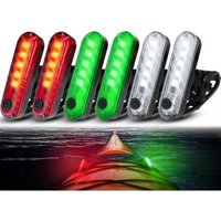 Boat Navigation Lights Kayak Lights for Night Operated Boat Stern Led Boats Safety for Pontoon Dinghy 4 Types Flashing Mode