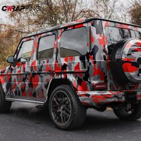 Supplies Car Foiling Red Jeep Motorcycle Adhesive Vinyl Paper for Car Camouflage Film Camo Vinyl Wrap Waterproof Paint Off-Road