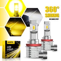 2Pcs AUXITO CANBUS H8 LED Yellow White 9006 HB4 H10 H11 LED Fog Lights 9005 HB4 LED Bulb Car Driving Lamp for Toyota Skoda Ford