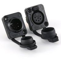 Neutrik's REAN IP65 5 Pins XLR Connectors Socket Outdoor Waterproof Microphone, Amplifier, Mixer, Phantom Power Cable Receptacle