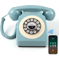 Bluetooth Landline Phone, Retro Bluetooth Home Phone Compatible with Android & iOS, Wireless Cordless Telephone with Speakerphon