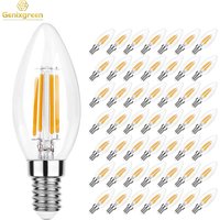 Ampoules LED C35 4W E12 E14 type bougie, équivalent 40 watts, dimmables, blanc chaud 2700K, pour lustre, ventilateur de plafond, lumière de bougie