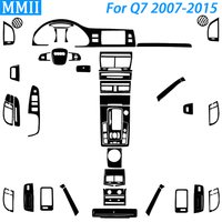 For Audi Q7 2007-2015 Piano Black Gear Shift Air Outlet Speedometer Steering Wheel Window Lift Panel Suit Car Interior Sticker