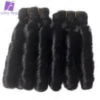 Double Drawn Romance Curl Human Hair Bundle Burmese Remy Bouncy Curly 100% Human Hair Bundles Funmi Hair Weave Natural Color