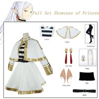 Frieren Beyond Journey's End Cosplay Costume Anime Magician Dress Elf Ear Halloween Party Charistmas for Women image 4