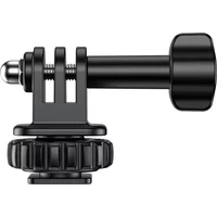 Sports Camera Cold Shoe Mount Adapter 180° Adjustable with 1/4 Inch Screw Hole Tripod Mount for GoPro Hero 12/11/10/9/8Universal