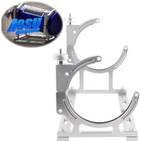 AOSURACING 7” Nitrous Oxide Nos Single Bottle Holder Bracket Nitrogen Single Bottle Support Holder Bracket Silver Black