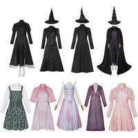 Movie Style ELphoba Witch Cos Set Wicked Long Formal Gown for Comic Con Garden Party Full Adult Witch Role Play Outfit