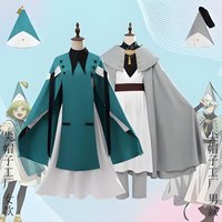 Cosplay Costume Witch Hat Atelier Anime Magician Robe Cloak Belt Pointed Hat Set Adult Halloween Carnival Cosplay Outfit