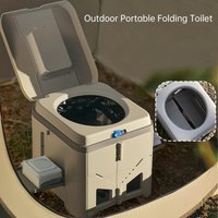 Portable Folding Toilet for Car and Campingl hiking Adult-Sized Odor-Resistant Outdoor Mobile Emergency Camping Toilet Seat
