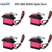 4PCS 40KG Dsservo DS3240 Large Torque Digital 180/270 Degree Waterproof Metal Gear Baja Servo for 1/8 1/10 Scale RC Crawler Car