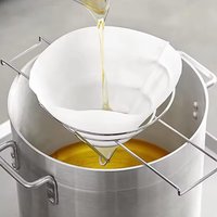 Deep Fryer Oil Cone Filter Holder Maple Syrup Cone Convenient cleaning With Folding Arm food-grade Stainless Steel Strainer Rack