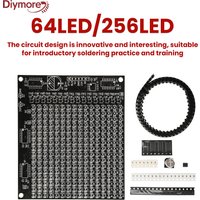 64LED 256LED Red Display LED SMD Dot Matrix Advertising Screen Kit SMT Component Welding Practice Board DIY Parts