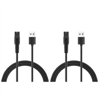 2Pcs 5V 1A USB Shaver Charger Cord for Philips QP2724 QP2834 QP1924 MG9520 Electric Shaver Trimmer Charger Cable-CKFAM