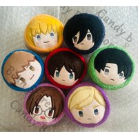 Anime Attack on Titan Eren Jaeger Armin Arlert Hange Zoe Cosplay Fluffy Macaron Maumet Cartoon Puppet Pendant Keychain Bag Charm