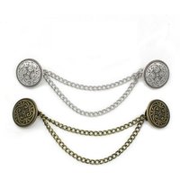 flower styles leaf round shape chain cardigan clip vintage unisex tassel cover shirt suit necklace buckles jewelry brooch gift