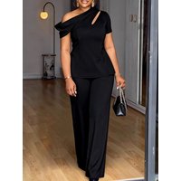 2 Piece Women Sets 2026 New Arrival Plus Size Spring Summer Matching Sets Black Two Pieces Sets Top Pants Suits Outfits Clothing
