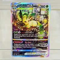 Pokemon Leafeon VSTAR GG35/GG70 English Card with Holographic Texture, Perfect Condition DIY Premium Anime Collection Card