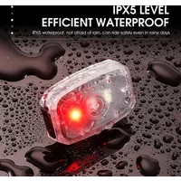 WEST BIKING Bicycle Front/Rear Light USB Rechargeable Multifunctional Mini Headlight Warning Taillight IPX5 Waterproof Flash LED
