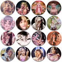 Popular Singer Melanie Martinez Pins Aesthetic Music Album Cover Enamel Badge Funny Round Brooch Pin on Backpack Fans Collection