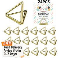 Place Card Holder 24 Pack Unique Metallic Gold Place Cards Table Number Stands
