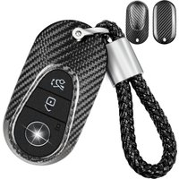 Carbon Fiber Key Fob Cover for Mercedes Benz EQS450 2024, Key Fob Case for Benz EQE350 S580 C300 C-ClassSmart key accessories