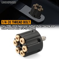 Motorcycle Black/Chrome Seat Bolt Tab Screw For Harley Touring Road King Street Glide Softail Dyna Sportster XL Street Bob 96-23