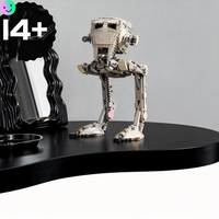 2026 new home decoration creative MOC light gray robot modular assembly building series toys adult birthday gift desktop