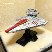 NEW Republic Victory Class Destroyer Midi Scale Building Block Model Spaceship Military Sci-fi Movie Assembly Brick Kid Toy Gift