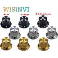 1PCS 25X17mm Aluminum Guitar Tone and Volume Speed Control Knobs Electric Guitar Knobs Cap Flower Shaft Potentiometer Knob Cap